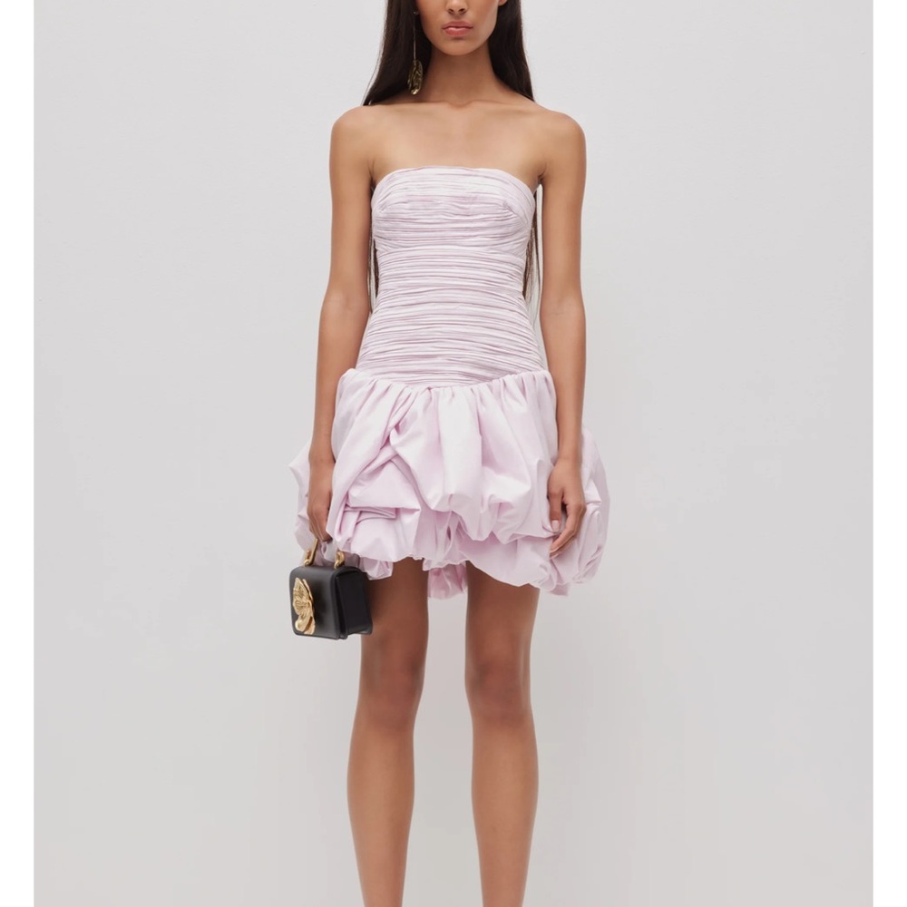 AJE VIOLETTE BUBBLE HEM MINI DRESS